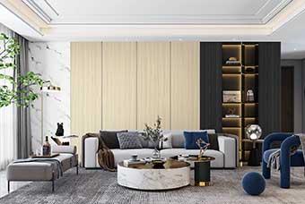 天门轻奢风格-客厅
