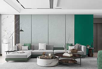 天门轻奢风格-客厅