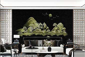 天门森佰汇航空纤维墙咔（湖光山色）